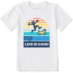 Life Is Good - Kids Clean Stripey Dock Jump Crusher T-Shirt