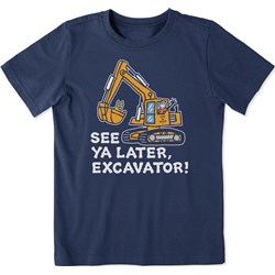 Life Is Good - Kids Jake And Rocket Excavator Crusher T-Shirt