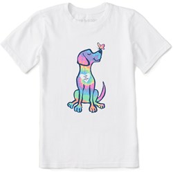Life Is Good - Kids Tie Dye Spring Dog Crusher T-Shirt