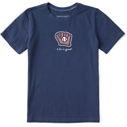 Life Is Good - Kids Vintage Ball & Glove Crusher T-Shirt