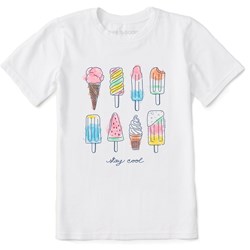 Life Is Good - Kids Watercolor Ice Cream & Popsicles Crusher T-Shirt