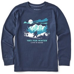 Life Is Good - Kids Yeti For Winter Long Sleeve Crusher T-Shirt