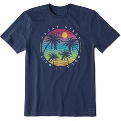 Life Is Good - Mens 1980'S Vacay Vibes Palms Crusher T-Shirt