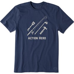 Life Is Good - Mens Action Hero Dad Crusher T-Shirt