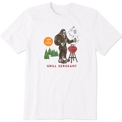 Life Is Good - Mens Bigfoot Grill Sergeant Crusher T-Shirt