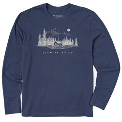 Life Is Good - Mens Cabin Escape Long Sleeve Crusher T-Shirt