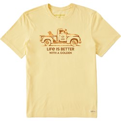 Life Is Good - Mens Clean Better With A Golden Truck T-Shirt