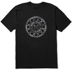 Life Is Good - Mens Clean Born To Ride Sprocket Crusher T-Shirt
