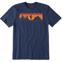 Life Is Good - Mens Clean City Mountains Not All Who W T-Shirt