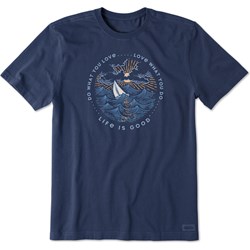 Life Is Good - Mens Clean Dwyl Sea Sailboat Crusher T-Shirt