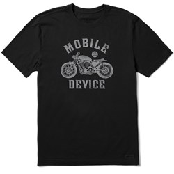 Life Is Good - Mens Clean Mobile Device Motorcycle Crusher T-Shirt
