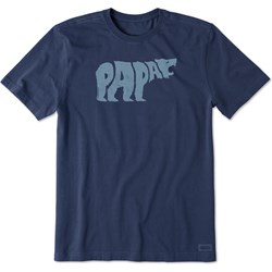 Life Is Good - Mens Clean Papa Bear Short Sleeve Crusher T-Shirt