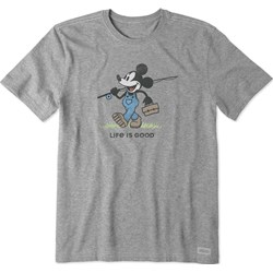 Life Is Good - Mens Clean Steamboat Willie Fishing Crusher T-Shirt