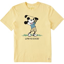 Life Is Good - Mens Clean Steamboat Willie Golf Crusher T-Shirt