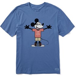 Life Is Good - Mens Clean Steamboat Willie Open Arms T-Shirt