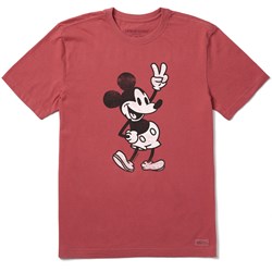 Life Is Good - Mens Clean Steamboat Willie Peace Crusher T-Shirt