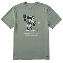 Life Is Good - Mens Clean Steamboat Willie Pickleball T-Shirt