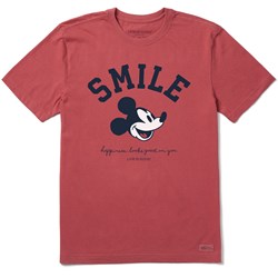 Life Is Good - Mens Clean Steamboat Willie Smile Crusher T-Shirt
