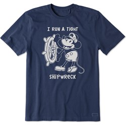Life Is Good - Mens Clean Willie Tight Shipwreck Crusher T-Shirt