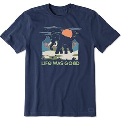 Life Is Good - Mens Clean Woolly Mammoth Life Was Good T-Shirt