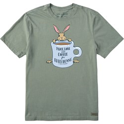 Life Is Good - Mens Coffee For Everybunny Crusher T-Shirt