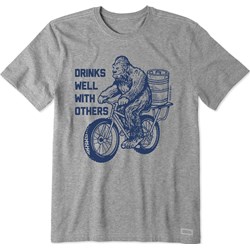 Life Is Good - Mens Drinks Well With Others Sasquatch T-Shirt