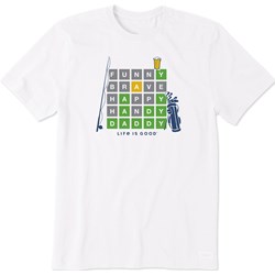 Life Is Good - Mens Father Word Game Crusher-Lite T-Shirt