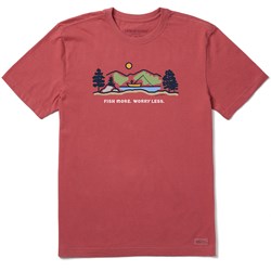 Life Is Good - Mens Fish More Lake Fishing Vista Crusher T-Shirt
