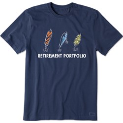 Life Is Good - Mens Fishing Lures Retirement Portfolio T-Shirt
