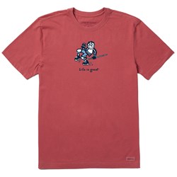 Life Is Good - Mens Fist Pump Hockey Crusher T-Shirt