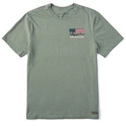 Life Is Good - Mens Flag Forest Lig Crusher T-Shirt