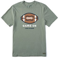Life Is Good - Mens Game On Football Crusher T-Shirt