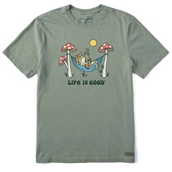 Life Is Good - Mens Groovy Frog Guitar Hammock Crusher T-Shirt