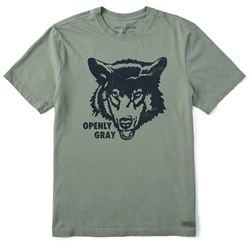 Life Is Good - Mens High-Low Wolf Short Sleeve Crusher T-Shirt