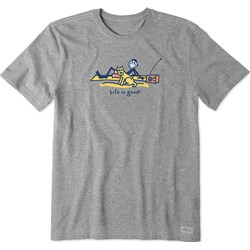 Life Is Good - Mens Jake And Rocket Beach Day Crusher T-Shirt