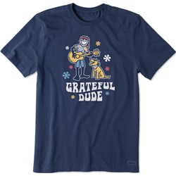 Life Is Good - Mens Jake And Rocket Grateful Dude Crusher T-Shirt
