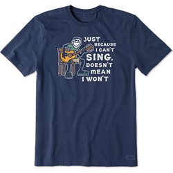 Life Is Good - Mens Jake Can'T Sing Guitar Crusher T-Shirt