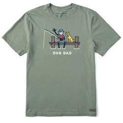 Life Is Good - Mens Jake Dog Dad Fishing Short Sleeve T-Shirt