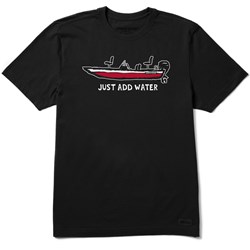 Life Is Good - Mens Just Add Water Bass Boat Crusher T-Shirt