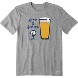 Life Is Good - Mens Keep It Simple Golf & Beer Crusher T-Shirt