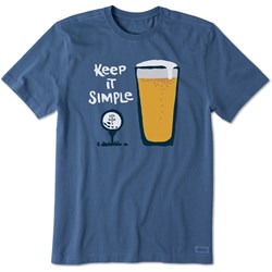 Life Is Good - Mens Keep It Simple Golf & Beer Crusher T-Shirt