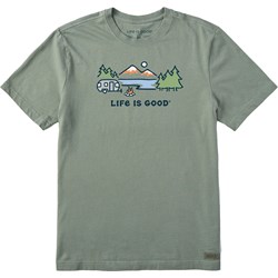 Life Is Good - Mens Lakeside Camper Crusher-Lite T-Shirt