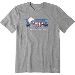 Life Is Good - Mens Land Of The Free Camper Short Sleeve T-Shirt