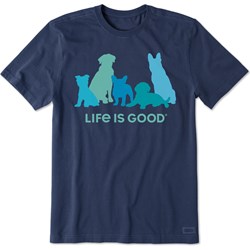 Life Is Good - Mens Life Is Good With Dogs Short Sleeve T-Shirt