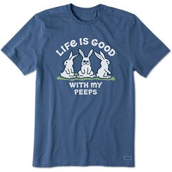 Life Is Good - Mens Lig With My Peeps Bunnies Crusher T-Shirt