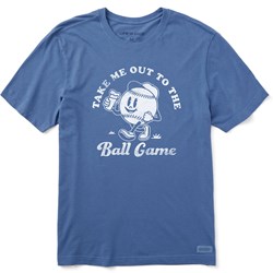 Life Is Good - Mens Matchbook Ball Game W Beer Crusher T-Shirt