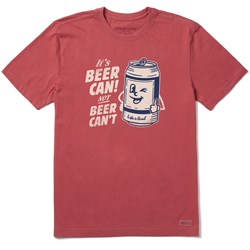 Life Is Good - Mens Matchbook Beer Can Crusher T-Shirt