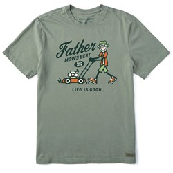 Life Is Good - Mens Matchbook Vintage Father Mows Best T-Shirt