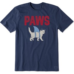 Life Is Good - Mens Paws Cat Crusher T-Shirt