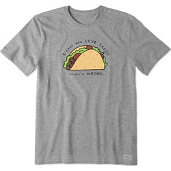 Life Is Good - Mens Quirky Love Tacos Crusher T-Shirt